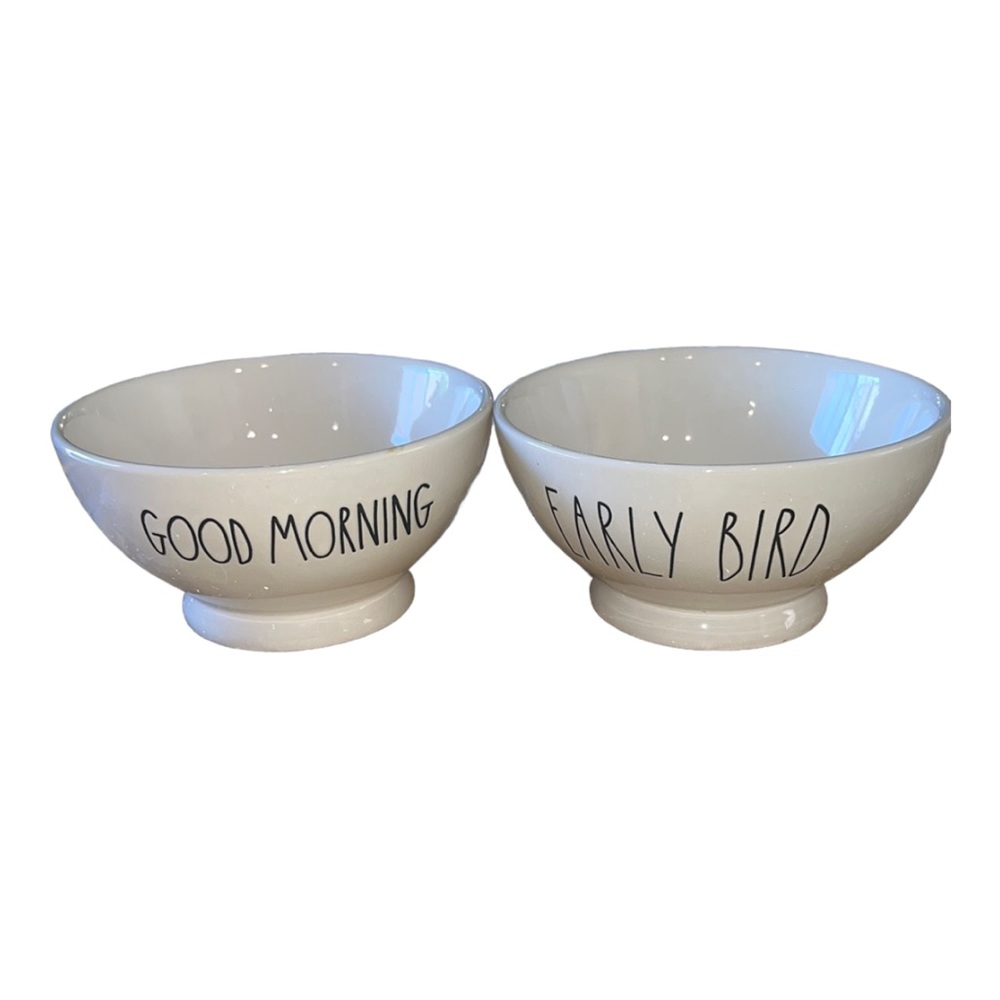 Rae Dunn Artisan Collection by Magenta Set of 2 Cereal/Soup Bowls